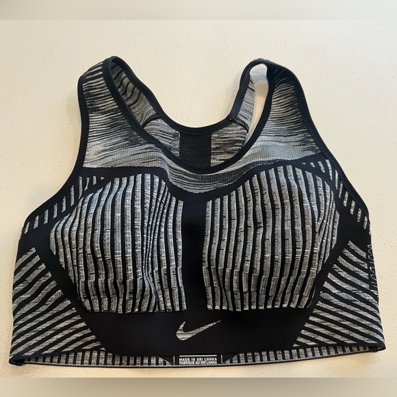 Nike Other - Nike sports bra black/white/grey M